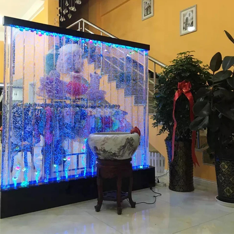 Aquarium Fish Restaurant - Светодиодная акриловая стена-водопад с пузырьками для