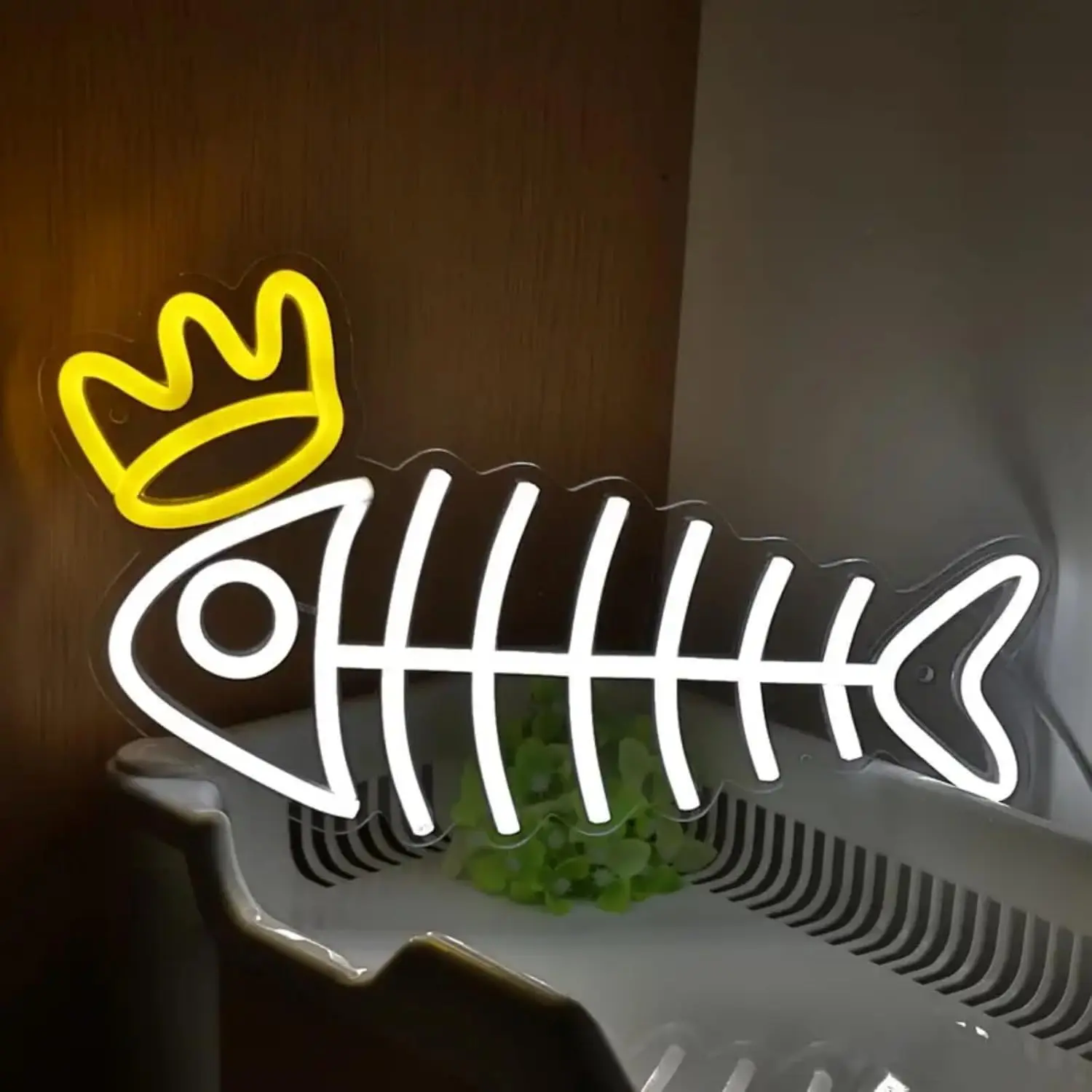 Aquarium Fish Restaurant - Неоновая светодиодная лампа в виде королевской