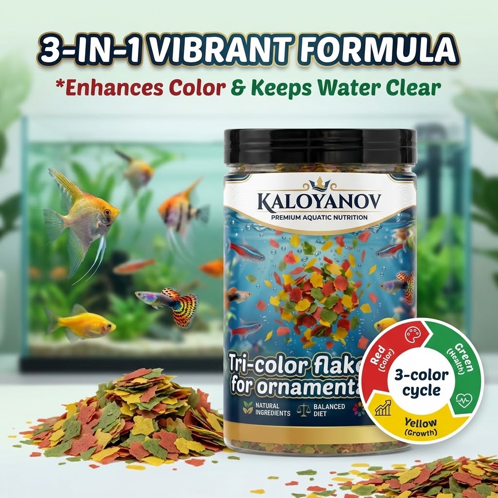 Tetra Food Tropical Flakes - Премиум-корм для рыб с 3-цветными хлопьями: