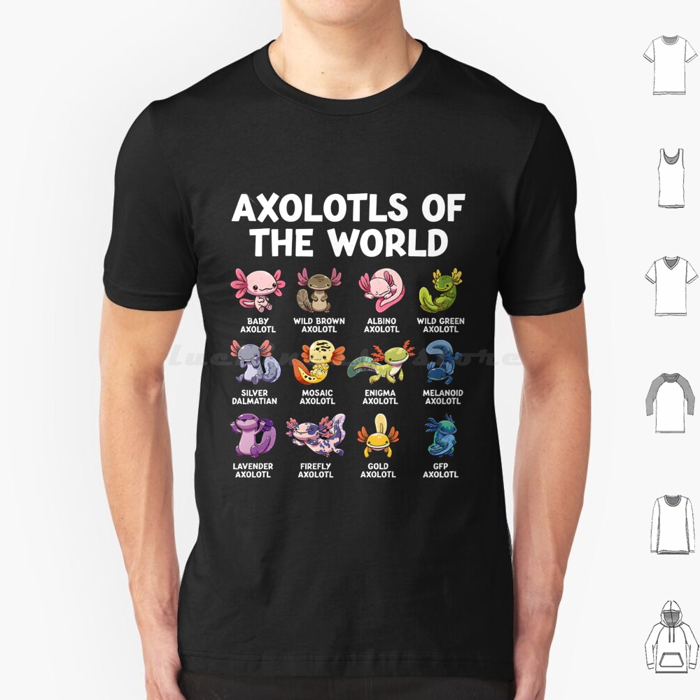 Aquarium Fish Of The World - Футболка World Axolotls 6xl, хлопковая крутая