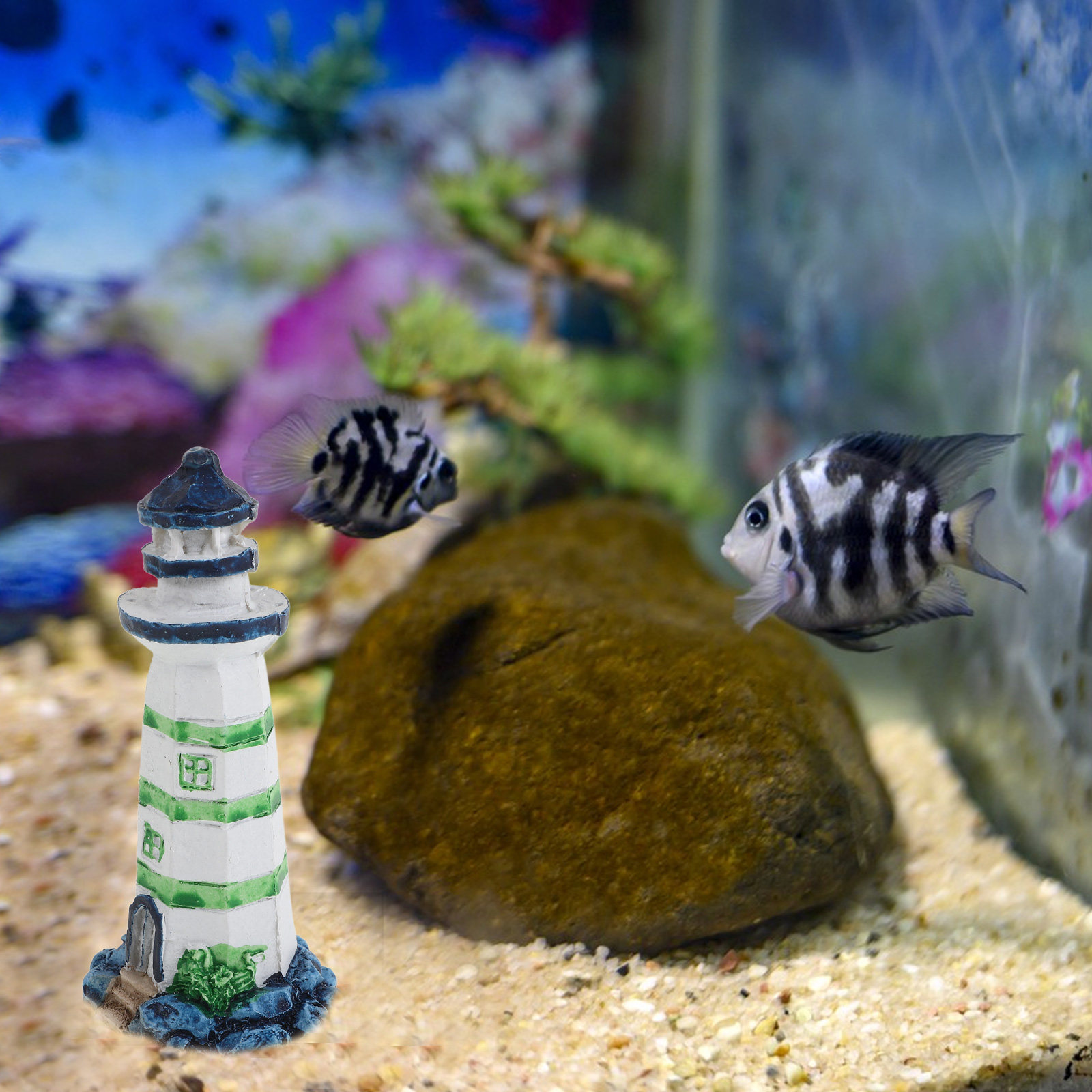 1 шт. декоративный маяк из смо – обзор и цена Aquarium Fish Restaurant
