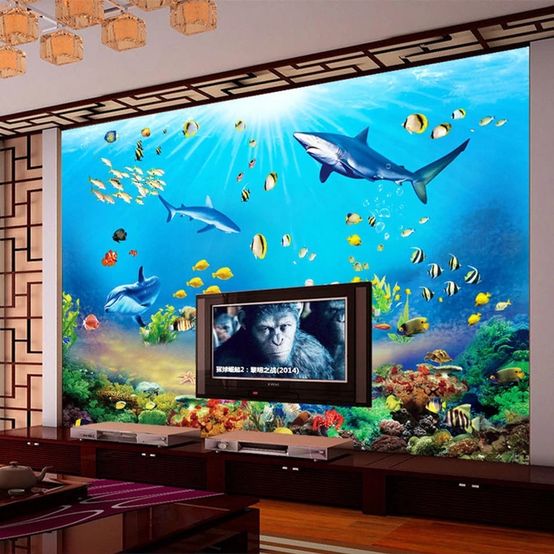 Индивидуальные обои HD с изобр – обзор и цена Aquarium Fish Restaurant