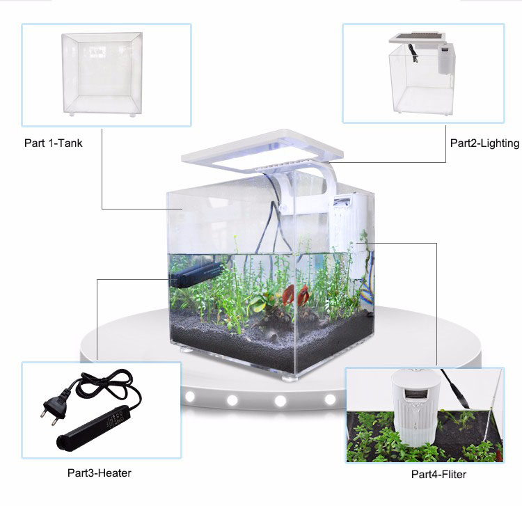 Мини-аквариум из акрила (25*25 – обзор и цена Aquarium Fish Sale